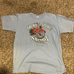 Vintage Sturgis 2001 broken spoke salon chopper biker motorcycle t shirt Large